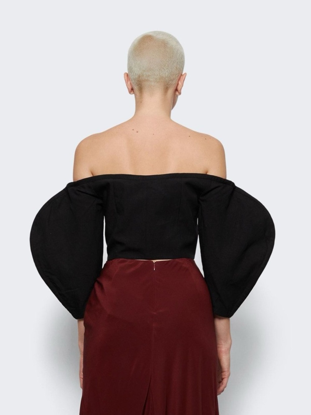 Juana Off-Should Black Top Sz 0 - Picture 2 of 7